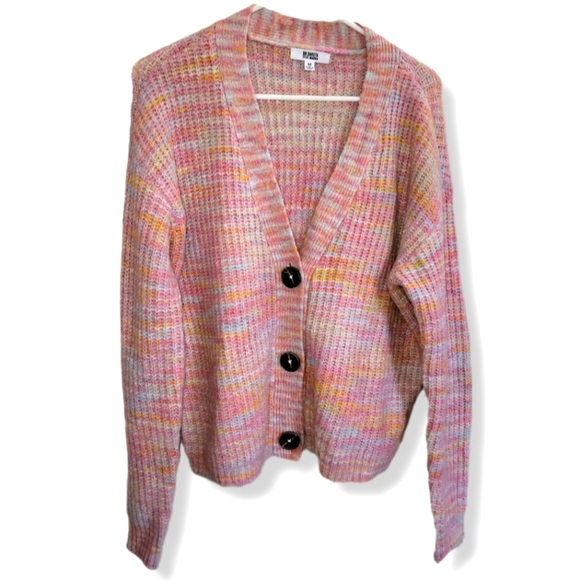 BB Dakota by Steve Madden Sweaters - BB DAKOTA Pastel Rainbow Cottagecore Girlhoodcore Wool Blend Knit Cardigan